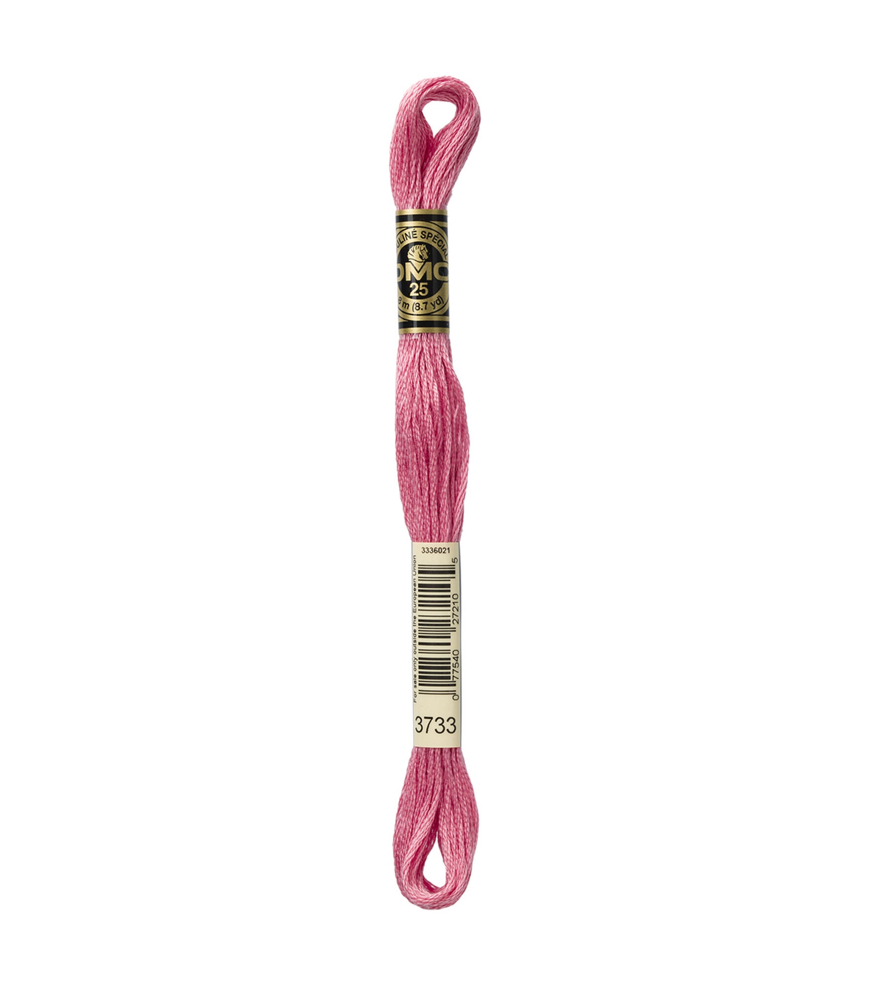 DMC 8.7yd Pink 6 Strand Cotton Embroidery Floss, 3733 Dusty Rose, hi-res