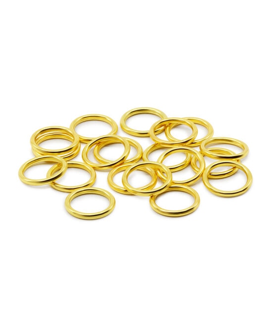 Dritz Home 1/2" Plastic Rings, 24 pc, Brass, , hi-res, image 4