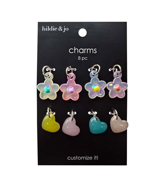 8ct Flower & Heart Charms by hildie & jo
