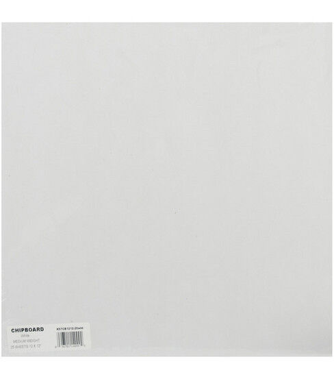 250 Pack of 12x12" Square Chipboard Pads THICK Sturdy 30PT .030 Scrapbook Sheets 