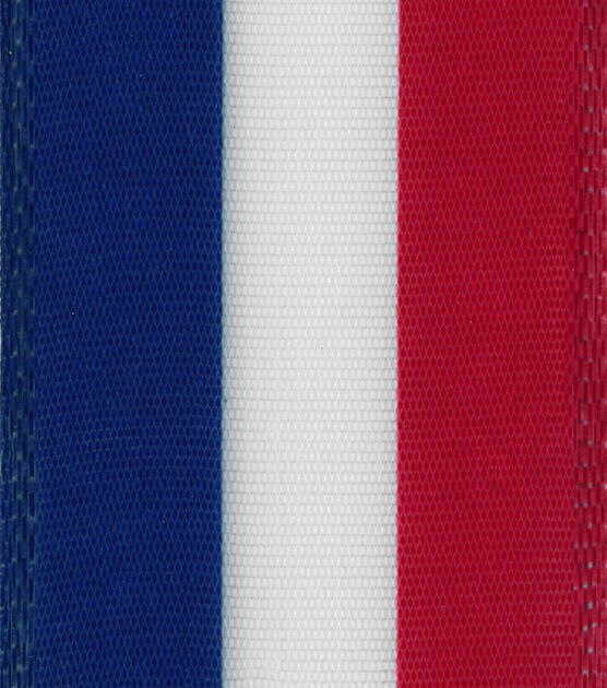 Offray 1.5"x9' Uncle Sam Patriotic Woven Wired Edge Ribbon Multi, , hi-res, image 2