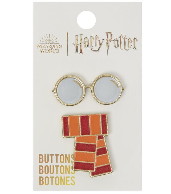 Blumenthal Lansing 2ct Harry Potter Glasses & Scarf Buttons