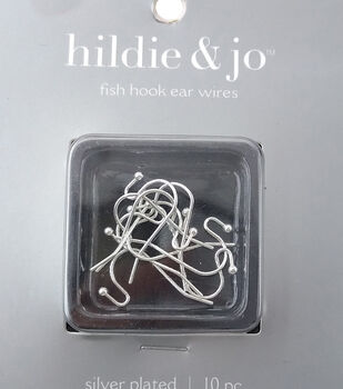17mm Sterling Silver Plated French Hook Ear Wires 10pk by hildie