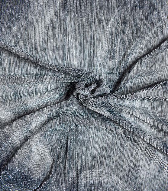 Pleated Blue Metallic Mesh Fabric | JOANN