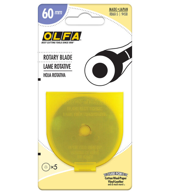 Olfa 5 pk 60 mm Rotary Blade Refills