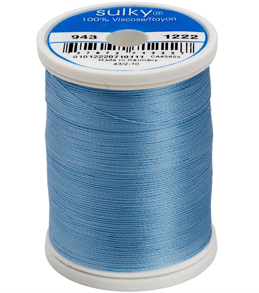 Sulky Thread 40 Wt. 850 Yds, 1222 Lt Baby Blue, swatch