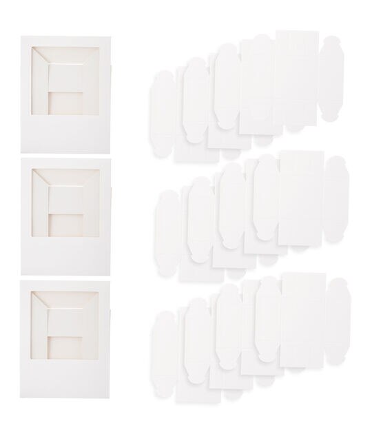 6" White 4 Compartment Windowed Treat Boxes 15ct by STIR, , hi-res, image 5