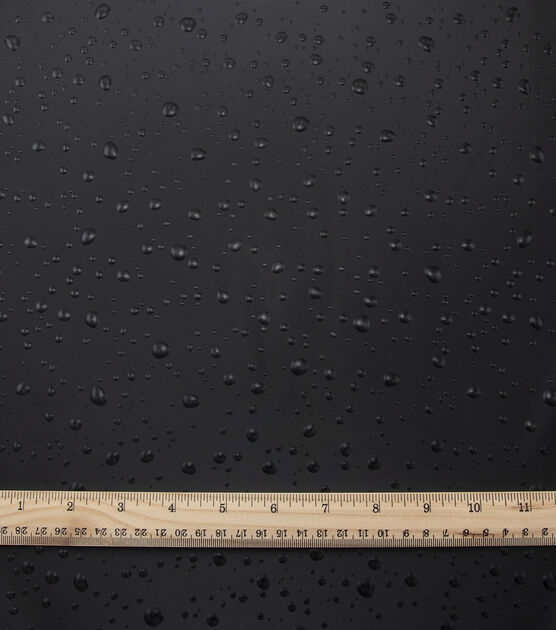 Yaya Han Black Stretch Liquid Droplets Faux Leather Fabric, , hi-res, image 3