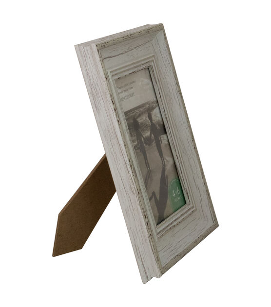 Northlight 4" x 6" White Distressed Vintage Wall Tabletop Picture Frame, , hi-res, image 3