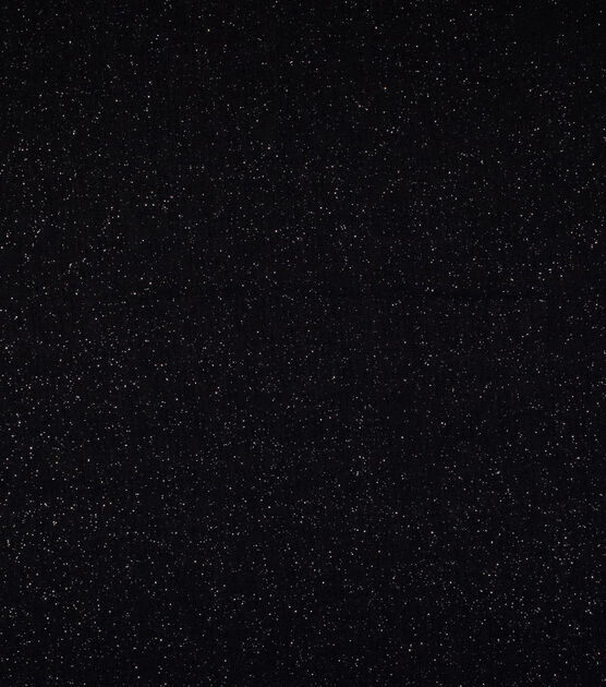 Silver on Black Quilt Glitter Cotton Fabric by Keepsake Calico