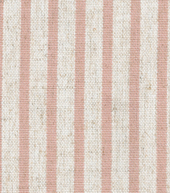 Waverly Designer Upholstery Fabric 54" Harlow Stripe Blush, , hi-res, image 3