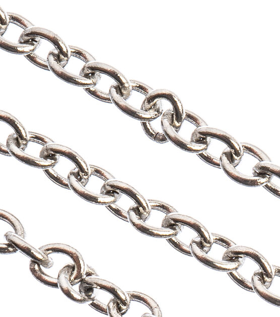 John Bead Stainless Steel Rolo Chain 1m w/ 2.9x2.4mm Links, , hi-res, image 2