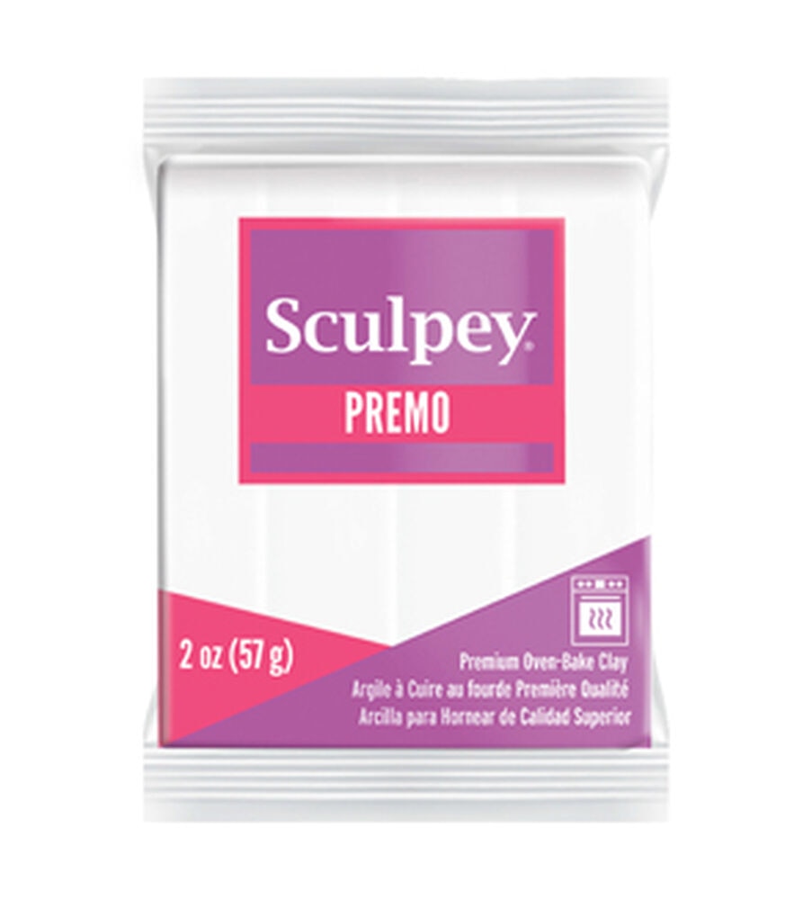 Sculpey 2oz Premo Premium Oven Bake Polymer Clay, White, swatch