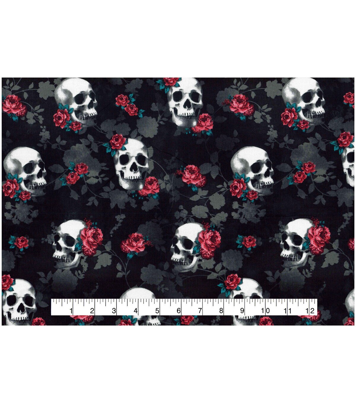 Skulls & Roses Fabric