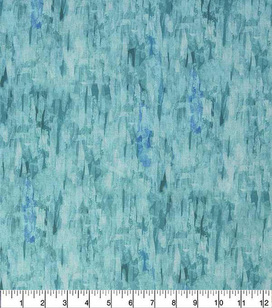 Teal Brush Strokes Quilt Cotton Fabric by Keepsake Calico