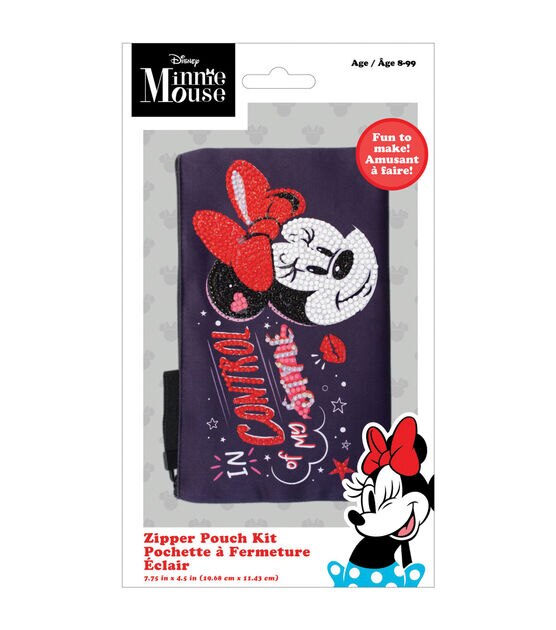 Camelot Dotz 4.5" x 8" Disney Minnie Style Zipper Pouch Kit, , hi-res, image 3