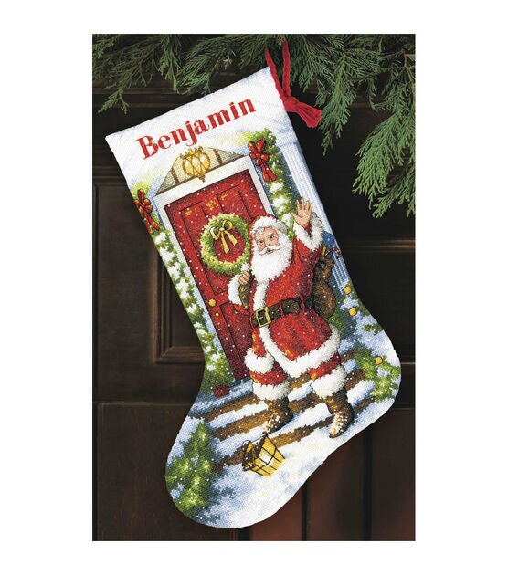 Dimensions 16" Welcome Santa Counted Cross Stitch Stocking Kit