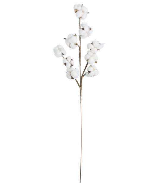 27.5" White Cotton Stem by Bloom Room
