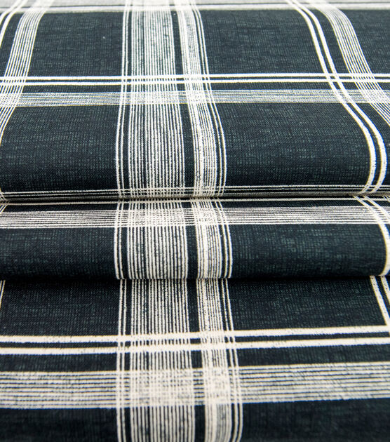 Black & White Plaid Textured Quilt Cotton Fabric by Keepsake Calico, , hi-res, image 4