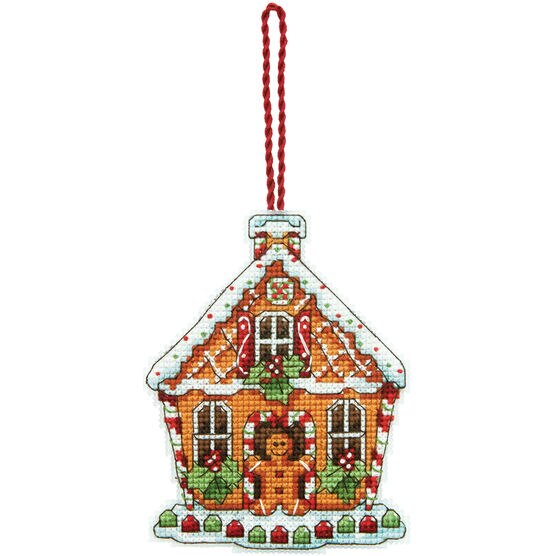 Dimensions 3" x 4" Gingerbread House Counted Cross Stitch Kit