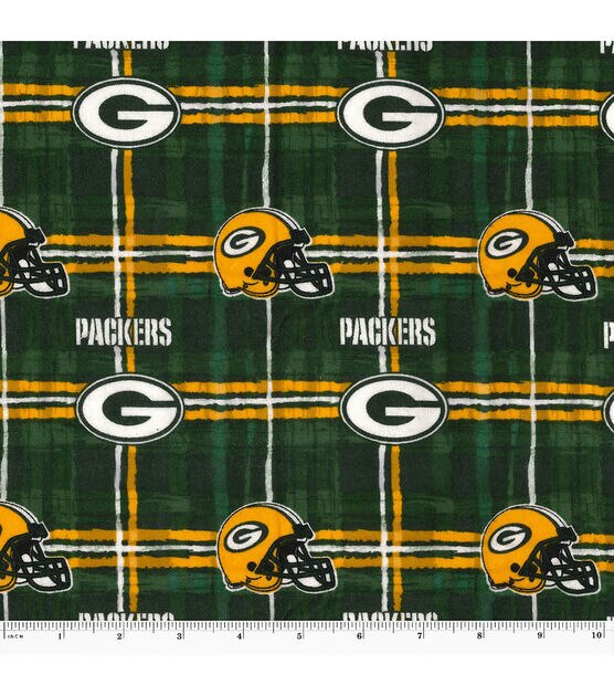NFL Flannel Green Bay Packers Green/Yellow Fabric