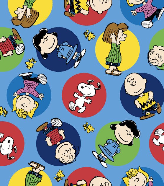 Peanuts Flannel Fabric Colorful Badges