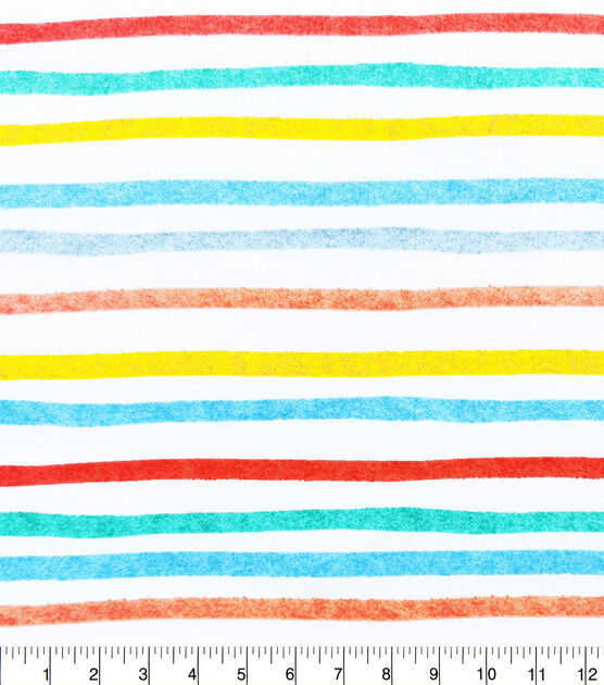 Up Up Away Striped Nursery Flannel Fabric by Lil' POP!, , hi-res, image 3