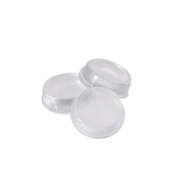 SoftTouch 12 pk 0.5'' Nail On Heavy Duty Round Bumpers Clear