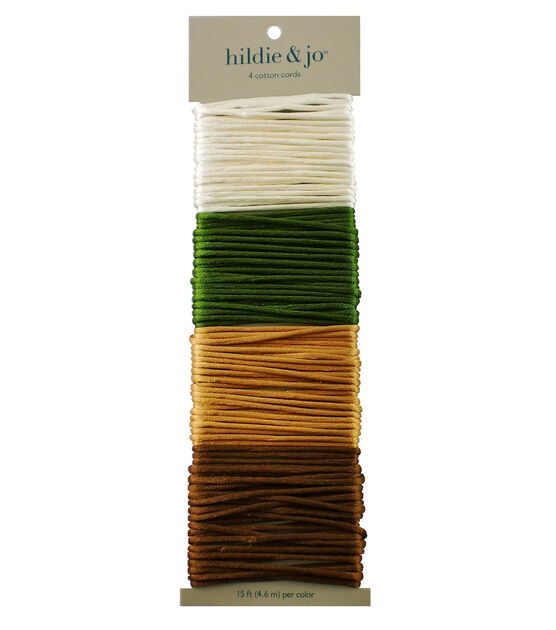 60' Earthtone Silky Cotton Cords 4ct by hildie & jo