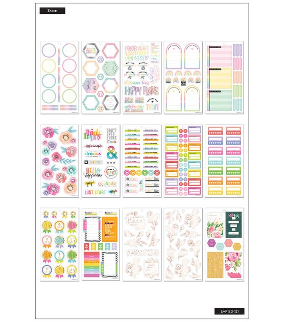 544pc Color Story 30 Sheet Happy Planner Sticker Pack, , hi-res, image 2