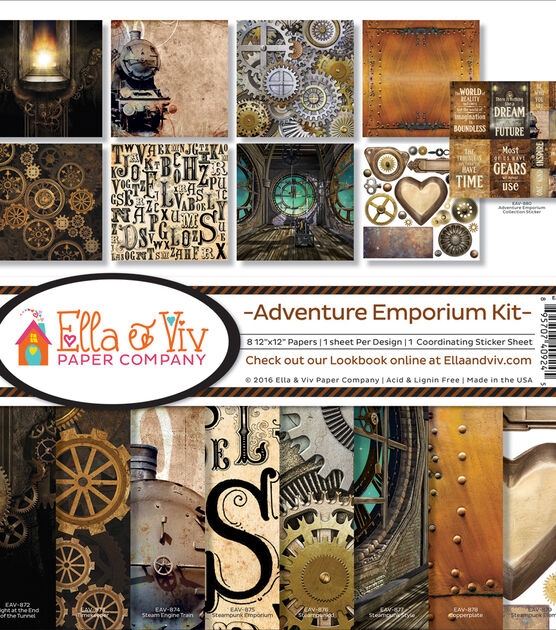 Ella & Viv Collection Kit 12"X12" Adventure Emporium, , hi-res, image 2