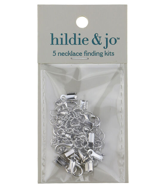 5pc Silver Basic Cord Findings by hildie & jo