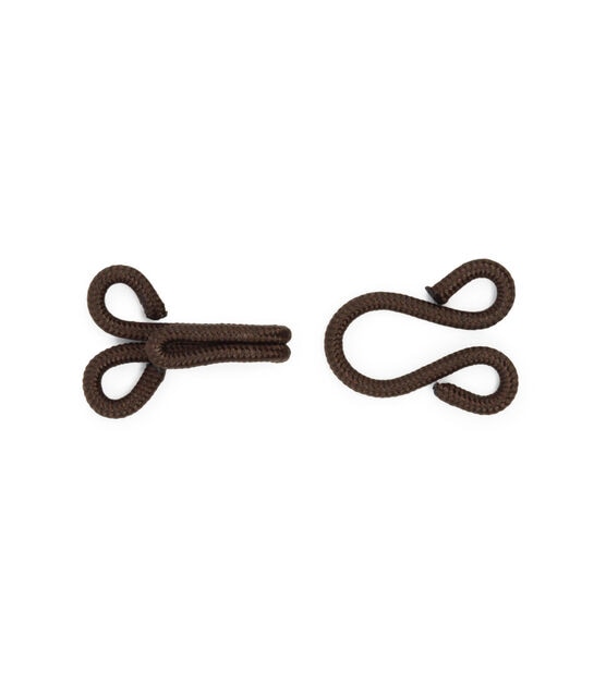 Dritz Covered Hooks & Eyes, 2 pc, Brown, , hi-res, image 3