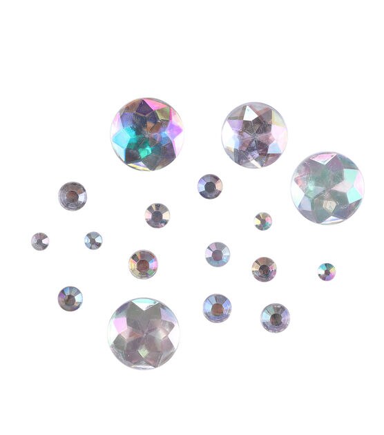 200ct Aurora Borealis Plastic Rhinestones by hildie & jo, , hi-res, image 2