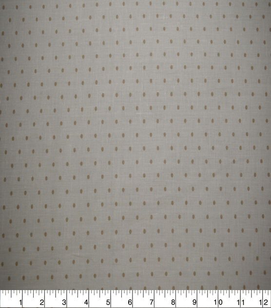 Sand Aspirin Dots on Beige Quilt Cotton Fabric by Quilter's Showcase, , hi-res, image 2