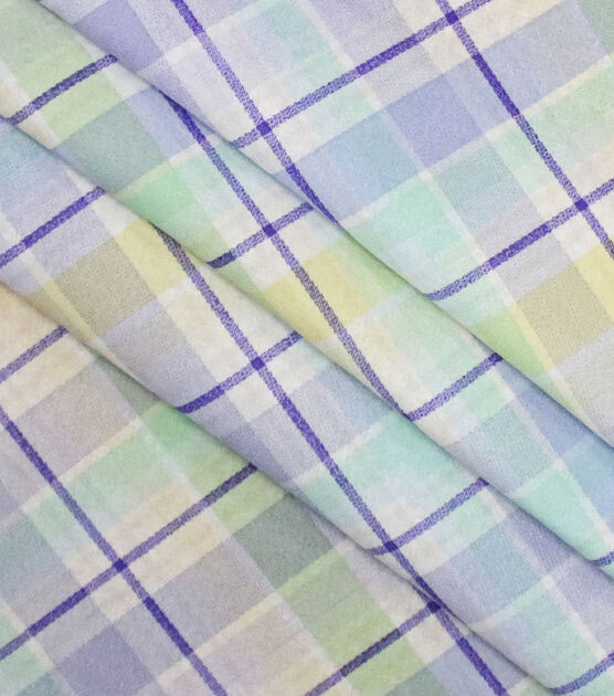 Purple Easter Plaid Easter Cotton Fabric, , hi-res, image 2