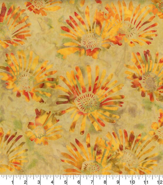Yellow Sunflower Premium Print Cotton Fabric, , hi-res, image 2