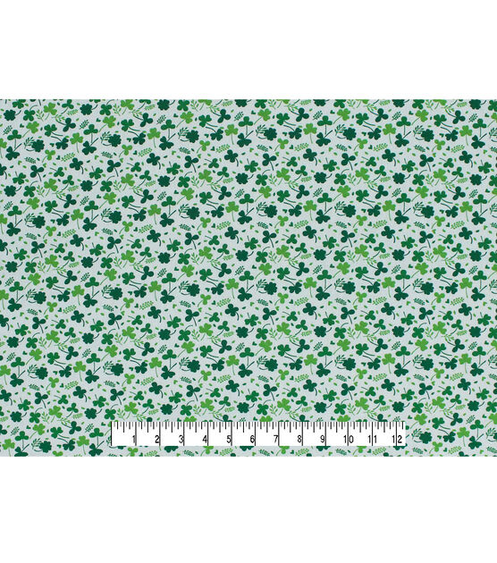 Small Shamrocks Tossed St. Patrick's Day Cotton Fabric, , hi-res, image 4
