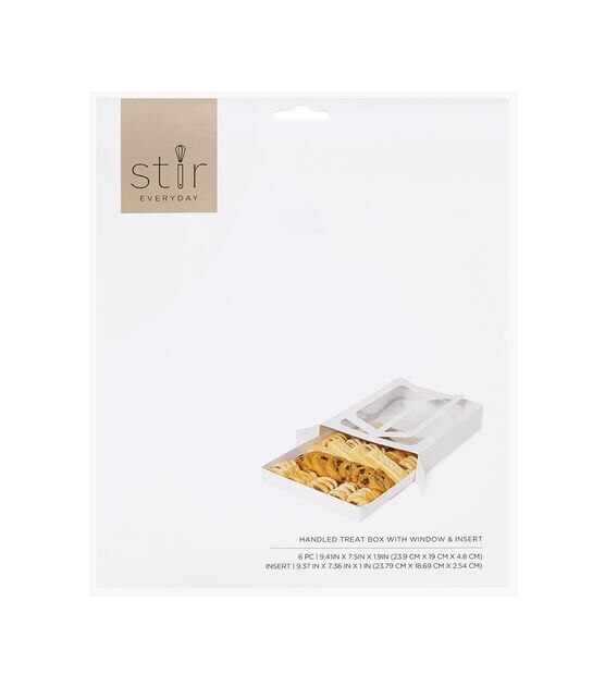 9" x 7.5" Handled Treat Boxes With Window & Insert 6ct by STIR