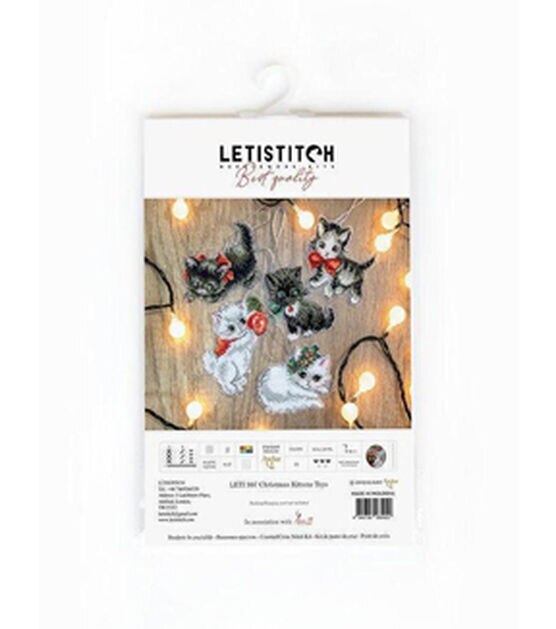 Letistitch Kitty Be Happy Counted Cross-Stitch Kit