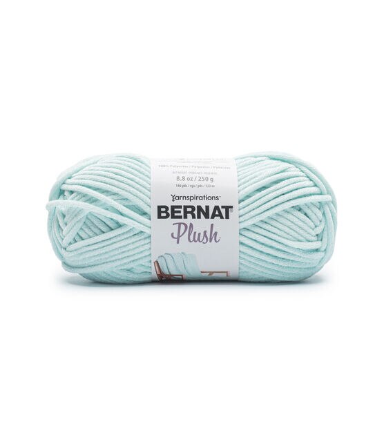 Bernat Plush Knitting Yarn in Mustard | Size: 250gr/8.8oz | Pattern: Knit | by Yarnspirations