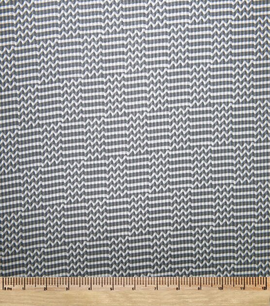 Black Wavy Checks Quilt Cotton Fabric by Keepsake Calico, , hi-res, image 2
