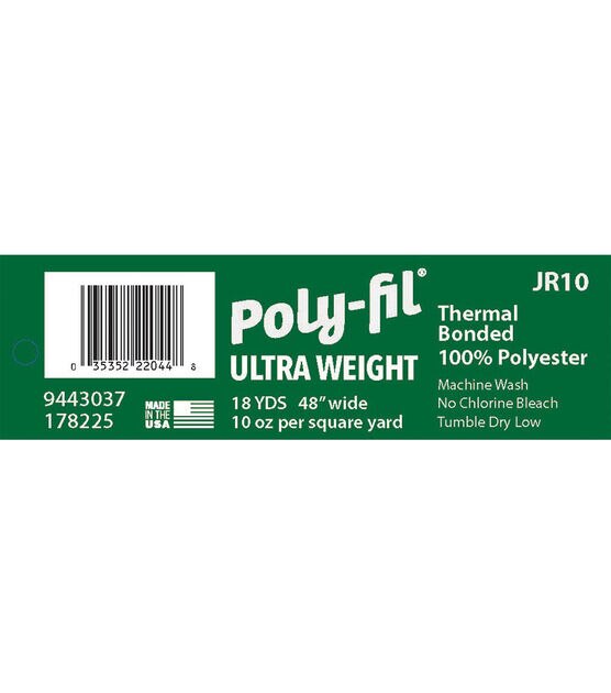 Fairfield Ultra Weight Bonded 100% Polyester Batting 10oz 48", , hi-res, image 5