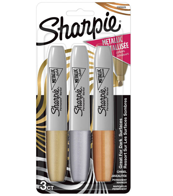 Metallic Sharpie Markers GOLD SILVER BRONZE 3 Metallics