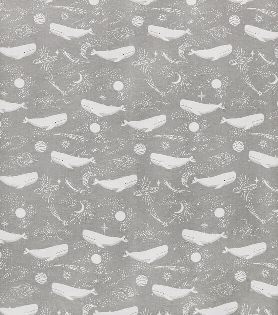 Gray Whales Super Snuggle Flannel Fabric, , hi-res, image 1