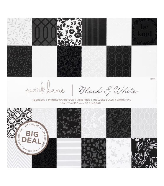 Park Lane Stack 12x12 Black & White