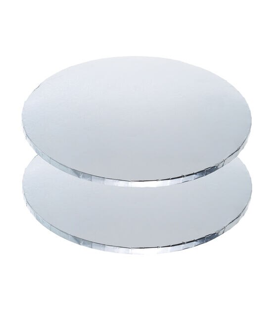 14" Silver Round Cake Boards 2pk by STIR, , hi-res, image 3