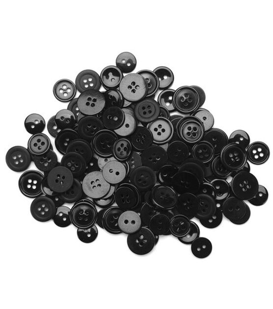 Favorite Findings 130ct Black Buttons