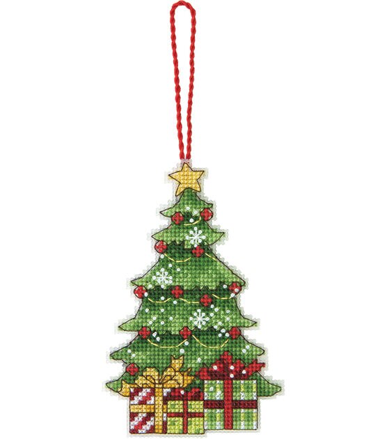 Dimensions 3" x 5" Tree Counted Cross Stitch Ornament Kit