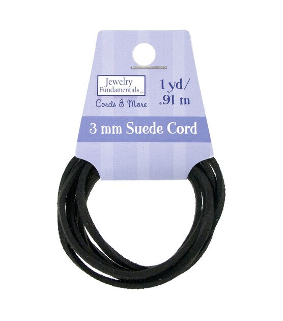 Realeather Cords & More-Suede Leather Cord, Black , , hi-res, image 1